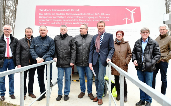 Foto: Spatenstich Windpark Kommunalwald Kirtorf April 2016