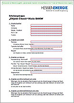 Objekt-Check - Erhebungsbogen / Anfrage Vorfeldberatung für Klein-Blockheizkraftwerke