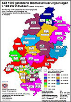 Klick zum Download "Karte der geförderten Biomassefeuerungsanlagen >100kW in Hessen"
